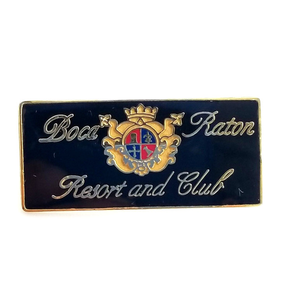 Boca Raton Resort And Club Crest Logo Luxury Hotel Florida Enamel Pin Advertise - Picture 1 of 4